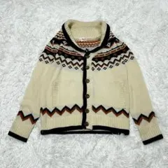 【TITICACA】 チチカカ ノルディック柄 カーディガン M