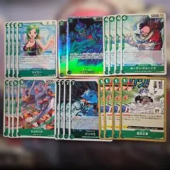 ワンピースカード　緑ジンベエ　デッキパーツ　まとめ売り