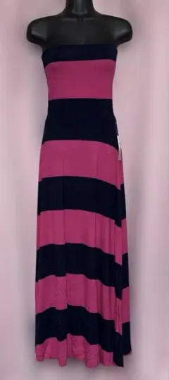 新品未使用　Gapノースリーブ マキシドレス ピンク ネイビー