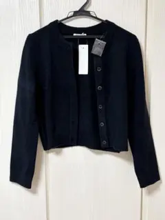 GU パフニット クルーネックカーディガン　ネイビー Sサイズ