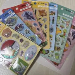 【24時間以内発送✨】韓国　ダイソー　ポケモンシールセット 7種類