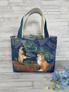 トートバッグ おとぎの国の猫と仲間たち 月あかりの猫 - メルカリ