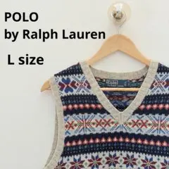 ポロ　ラルフローレン　ニットベスト　L POLO Ralph Lauren