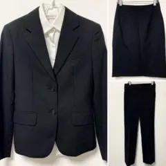 青山　IMGNスーツ ４点セット　ウール100% 就活　5号　佐々木希Yシャツ