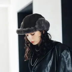 【新品】marihoja フライトキャップ ファー付き