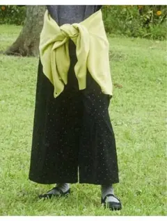 美品⭐スタジオクリップ⭐ドット柄細コーデュロイドラムパンツ