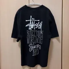 STUSSYバックプリント Tシャツ ブラック