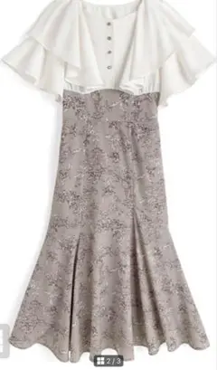 GRL 花柄ドッキングマーメイドワンピース[on337a] お値下げ可