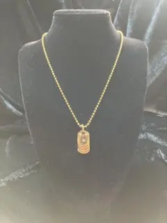 ㉒Dog Tag 薔薇 チェーン付き 真鍮