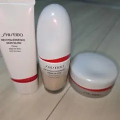 資生堂　人気の下地、リキットファンデ、お粉のタテライン3点セット