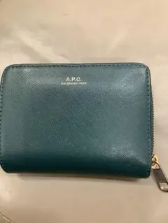 A.P.C. ラウンドジップ青緑 二つ折り財布のサムネイル