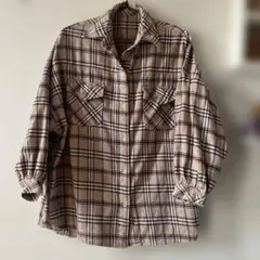 【INGNI】ネルシャツ　★ M ★ベージュ系