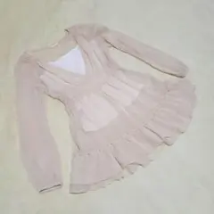 レストローズLEST ROSEベージュブラウス　シースルー　シアー　チュニックのサムネイル