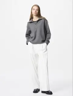 未使用＊UNIQLO＊タックワイドパンツ　丈長め