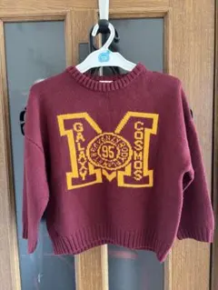 良好　BREEZE キッズニットセーター 110センチ〜120センチ　エンジ色