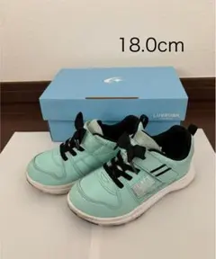 【美品】ムーンスター こども　スニーカー 18.0cm ミント　グリーン