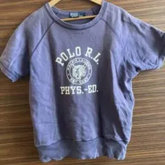 POLO RALPH LAUREN 半袖スウェット カレッジ ラグラン ナス紺