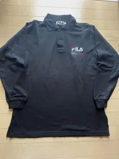 【超美品】FILA 長袖ポロシャツ ブラックのサムネイル