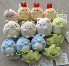 すみっコぐらし ばんざいゴムひも付きマスコット 14個セット