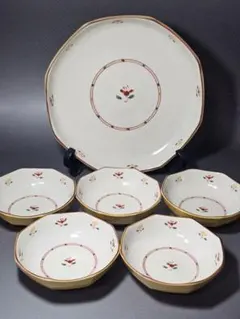 たち吉 花あわせ 大皿1枚 小鉢5客セット★和食器 盛り皿のサムネイル