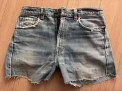Levi's デニムショートパンツ フリンジヘム
