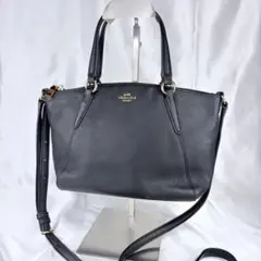 COACH 57563 コーチ レザー 2way ショルダーバッグ ブラック