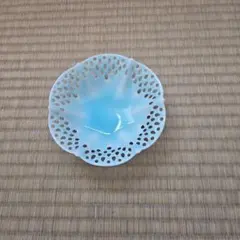【断捨離】 青磁　フルーツ皿小１枚 文三名入り