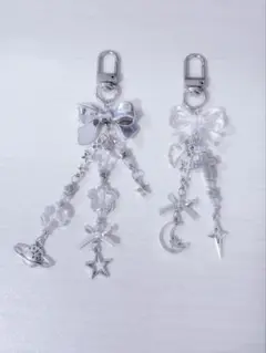 星と月のキーホルダー