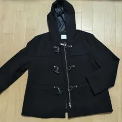 【クリーニング済】GLACIER ショート丈ダッフルコート 黒 ジップ＆トグル