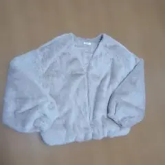 美品・FUNコート・ボアジャケット・ファージャケット・ファーコート・グレージュ