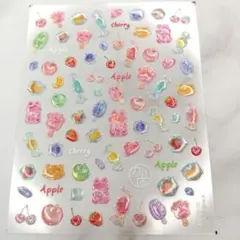 ネイルシール ぷっくり風 フルーツ 韓国ネイル ゆめかわ キャンディ かわいい
