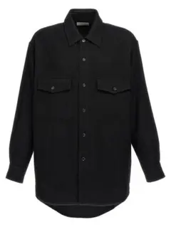 【美品】LEMAIRE Two Pockets Overshirt 48 黒のサムネイル