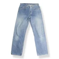 90s USA製 リーバイス501 w33 アイスブルー ダメージ