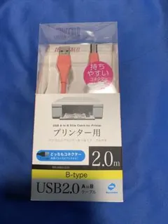 【廃盤希少】iBUFFALO USB2.0 A to B ケーブル 2m ピンク