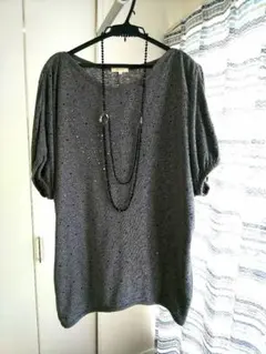 値下☆ハッシュアッシュ☆HusHusH☆M☆トップス半袖☆チュニック☆ネックレス