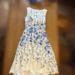 GINZA COUTURE 花柄ノースリーブワンピース