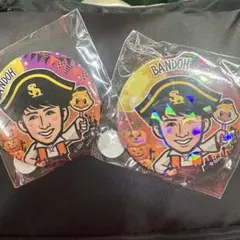 若鷹ガチャ ハロウィンver.板東湧梧投手セット 缶バッジ