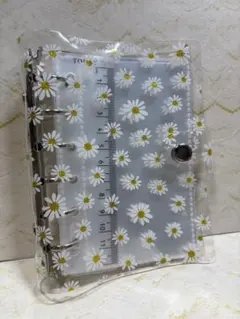 A7 クリアファイル デイジー柄 6穴バインダー シール帳　リフィル20枚