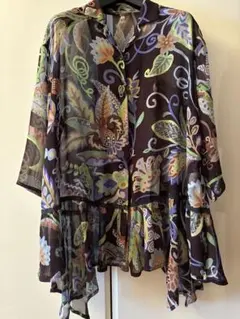 訳あり　Etro 総柄長袖シルクドレスL イタリア製 訳あり Etro 総柄長袖シルクドレスL イタリア製 - メルカリ