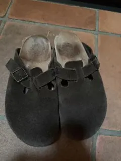 BIRKENSTOCK スエード サボ サンダル ブラック 38 - メルカリ