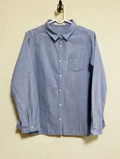 chocol raffine ブルー長袖シャツ