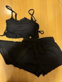 SEA DRESS ワッフル素材レースアップビキニ 水着セット