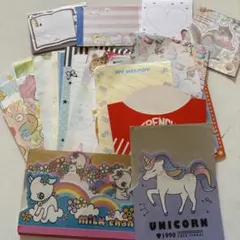 可愛いキャラクター レターセット メモ用紙セット　付箋　レトロ