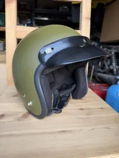 ネオライダース オリーブグリーン ジェットヘルメット ブラックシールドのサムネイル