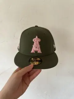 NEW ERA 59FIFTY エンジェルス　カーキ　ピンク