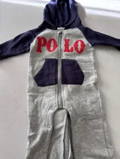 POLO フード付きロンパースセット