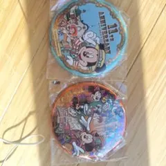 ミッキーマウス 11周年記念 缶バッジセット