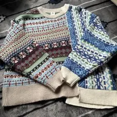 niko and ... 多色パターンニットセーター