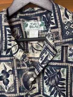 【美品・ハワイ製】TWO PALMS アロハシャツ L コットンのサムネイル