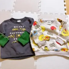 ベビートップス　90cm シシュノン　エルモ　裏起毛